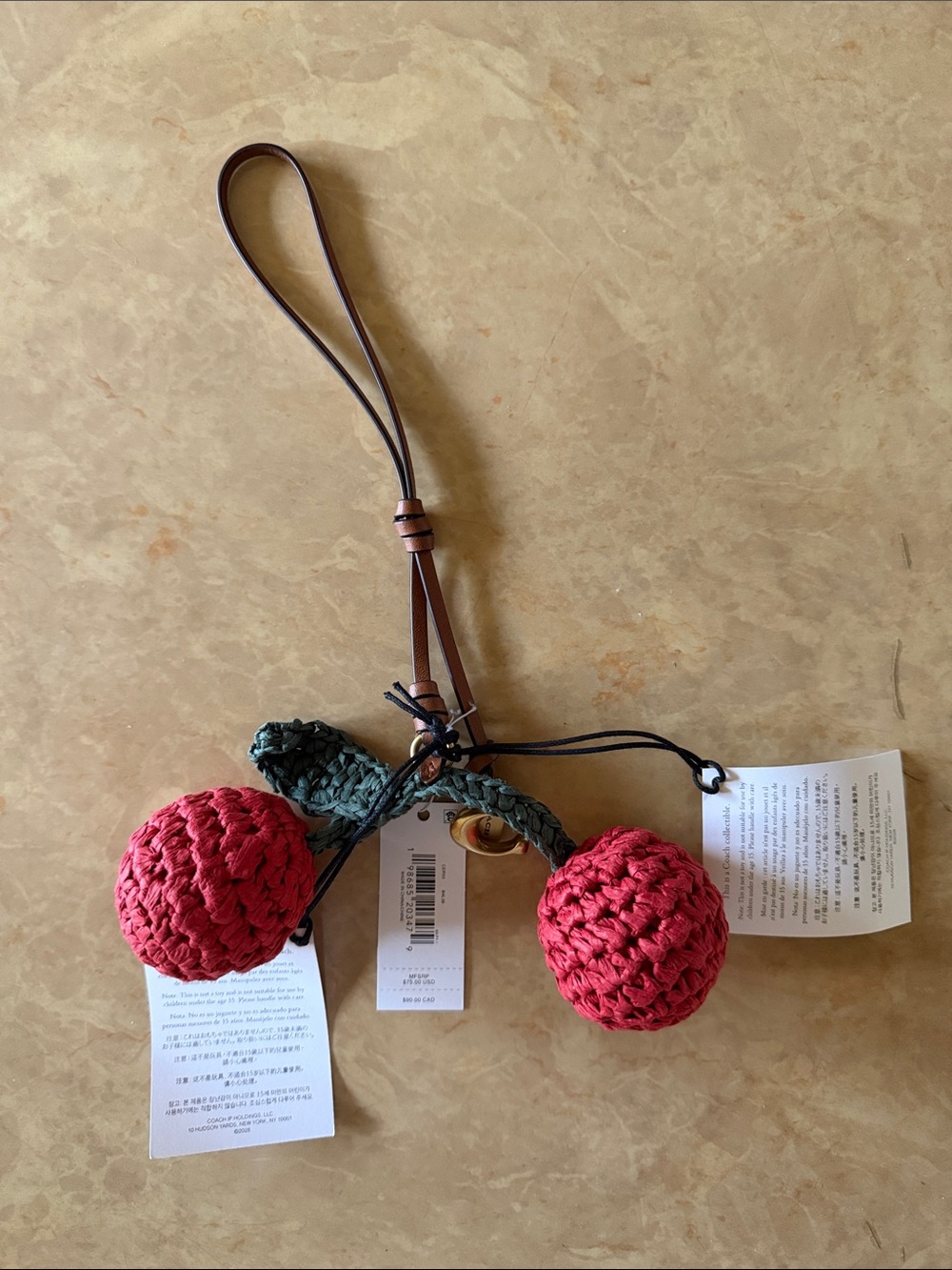 Coach Cherries Collectible Bag Charm - Picture 2 of 2